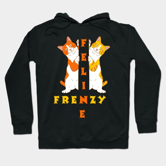 Feline frenzy Hoodie by Tharaka Bandara